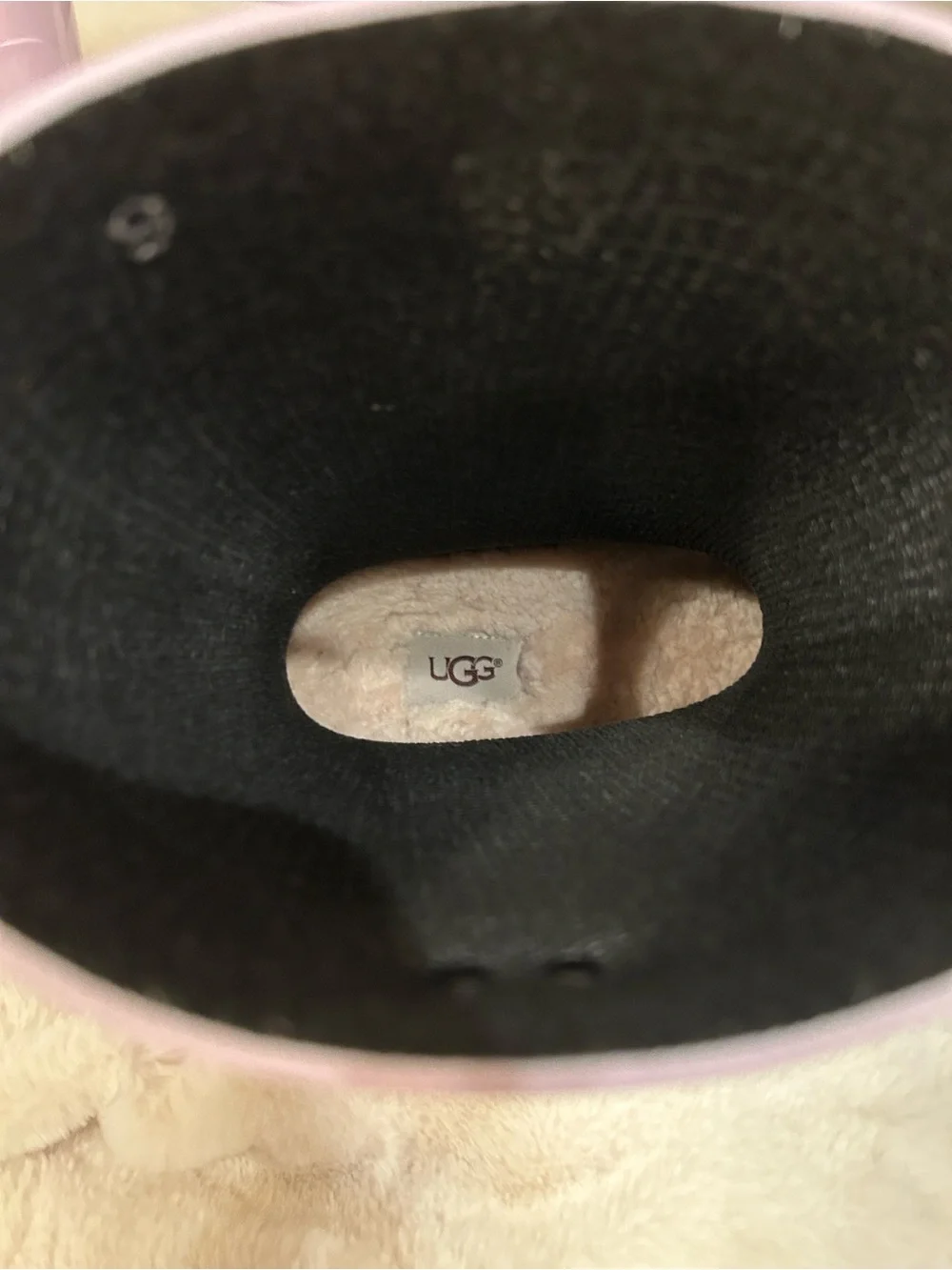 UGG Glossy  Mid Calf Rain Boots ( Lavender color)